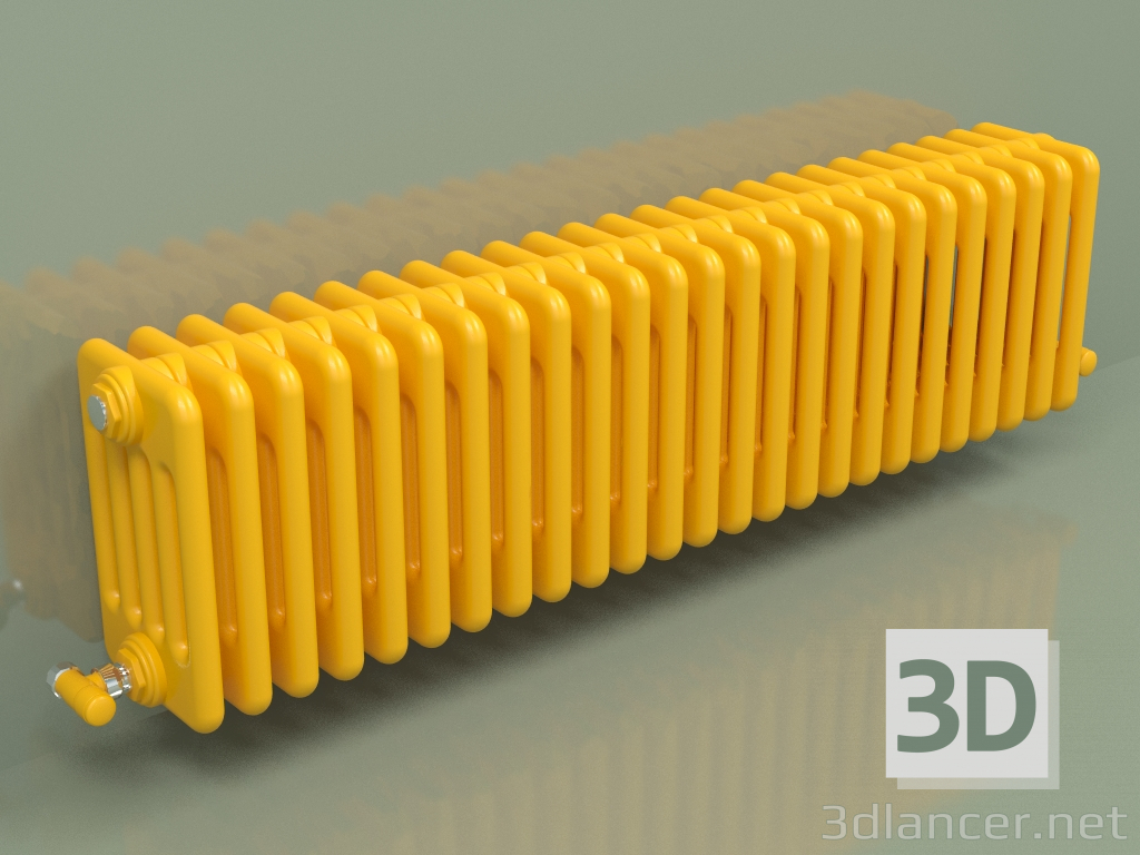 modello 3D Radiatore TESI 5 (H 300 25EL, giallo melone - RAL 1028) - anteprima