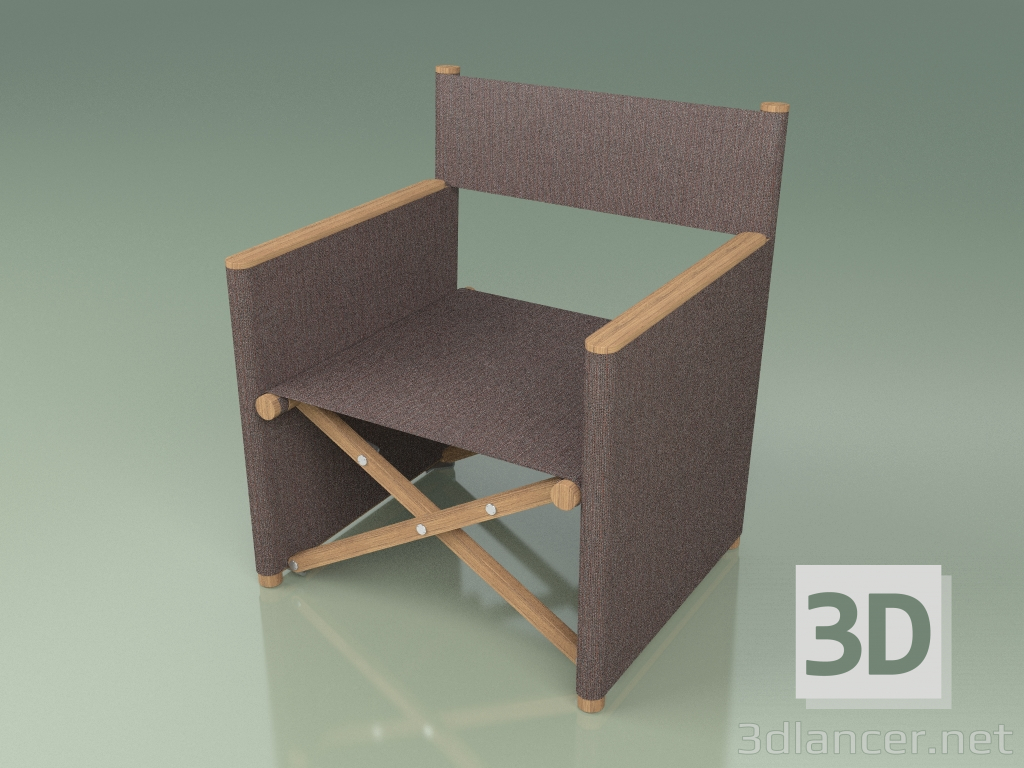 modello 3D Sedia da regista per il tempo libero 002 (marrone) - anteprima