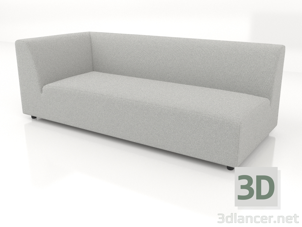3d model Corner sofa module (L) 193 extended left - preview
