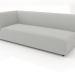 3d model Corner sofa module (L) 193 extended left - preview