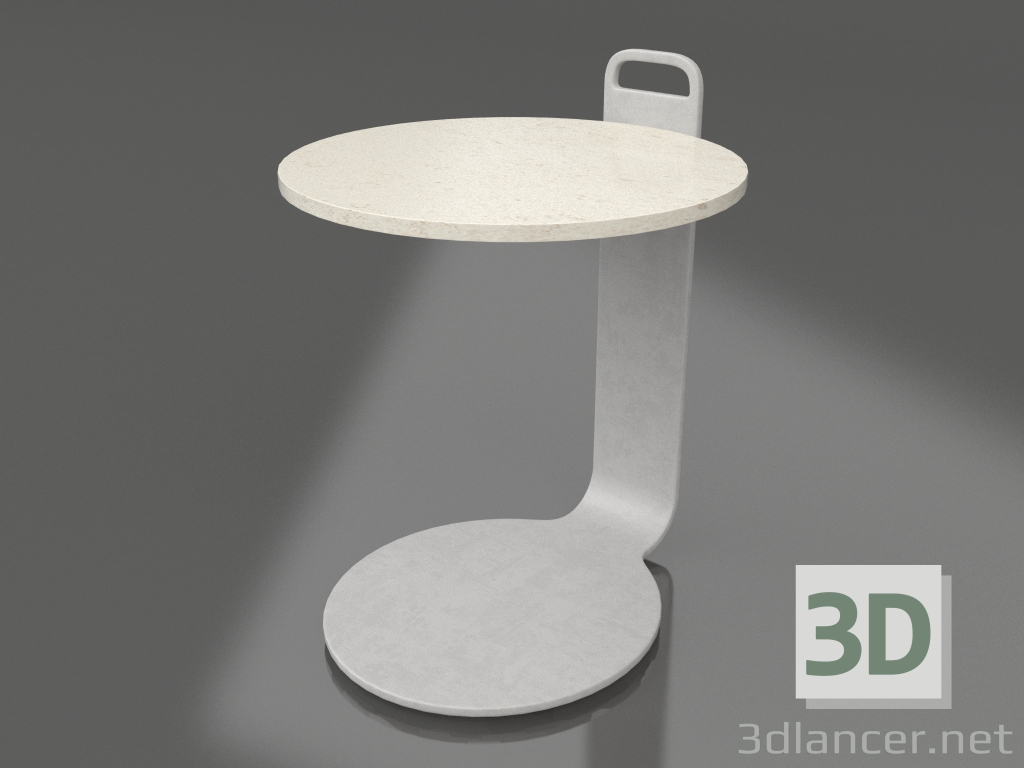 modello 3D Tavolino Ø36 (Grigio agata, DEKTON Danae) - anteprima
