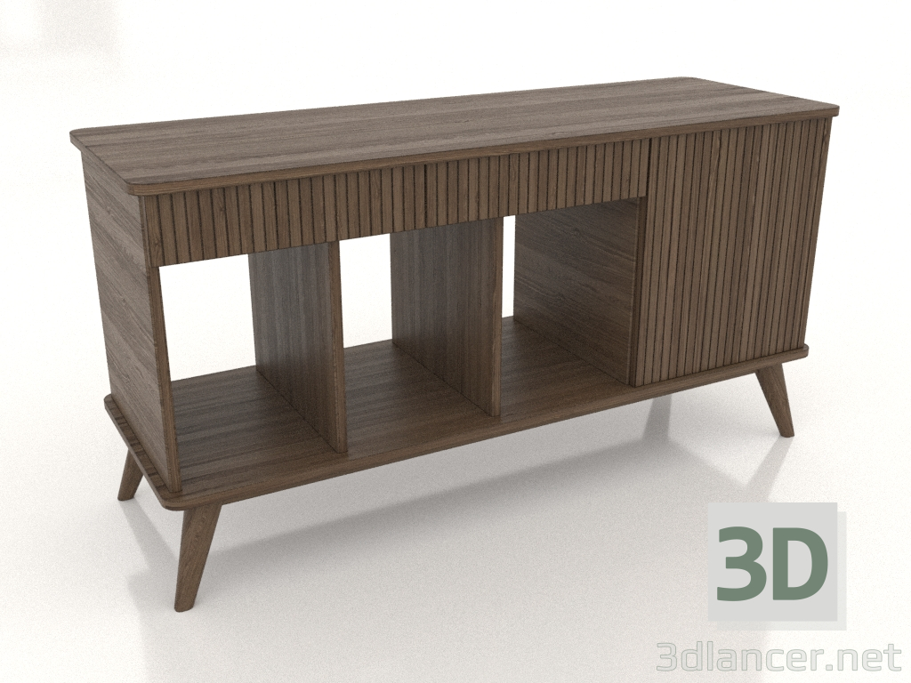 3d model Universal turntable stand 1300 mm (lightened ash walnut) - preview