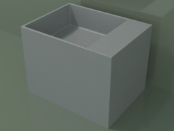 Countertop washbasin (01UN22102, Silver Gray C35, L 48, P 36, H 36 cm)