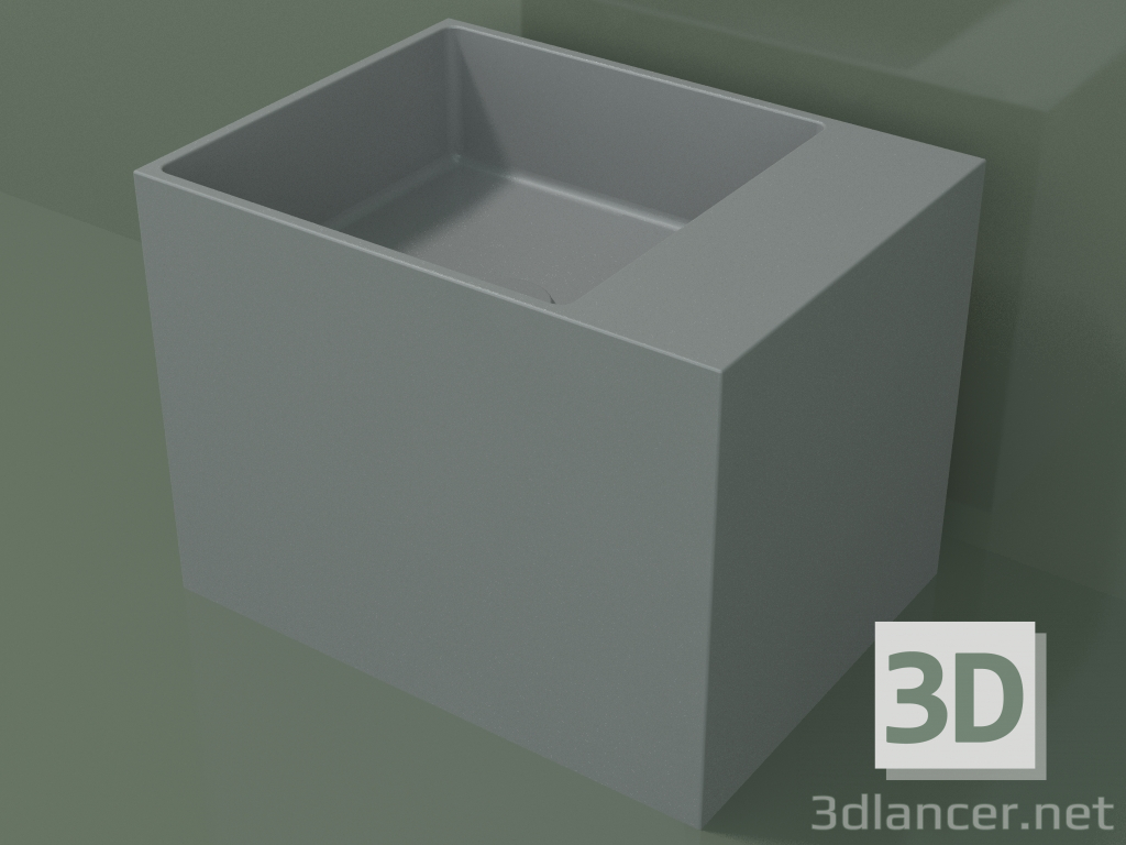 modèle 3D Vasque à poser (01UN22102, gris argenté C35, L 48, P 36, H 36 cm) - preview