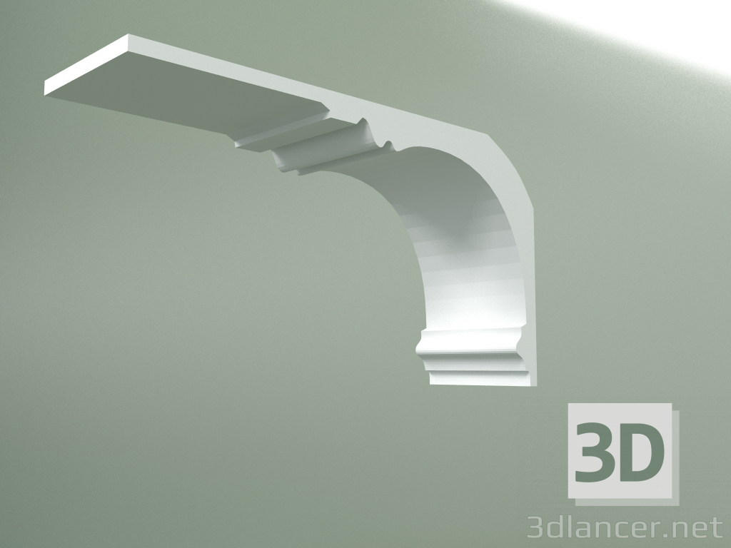 3D modeli Alçı korniş (tavan kaidesi) KT162 - önizleme