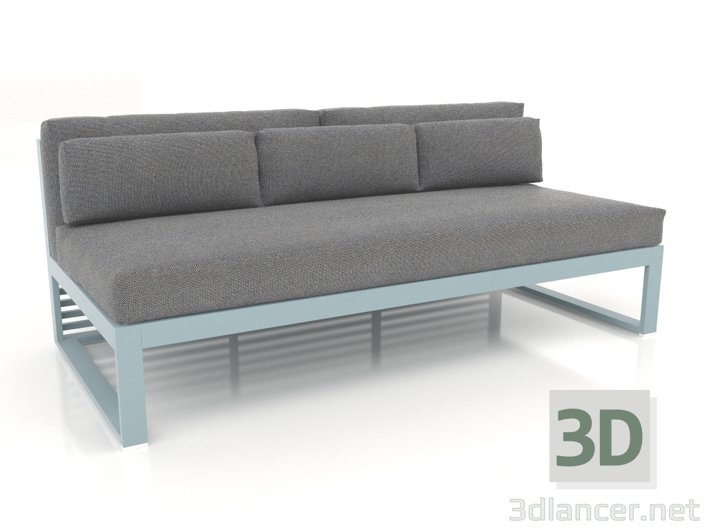 Modelo 3d Sofá modular, seção 4 (azul cinza) - preview