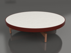 गोल कॉफ़ी टेबल Ø90x22 (वाइन रेड, डेकटन सिरोको)