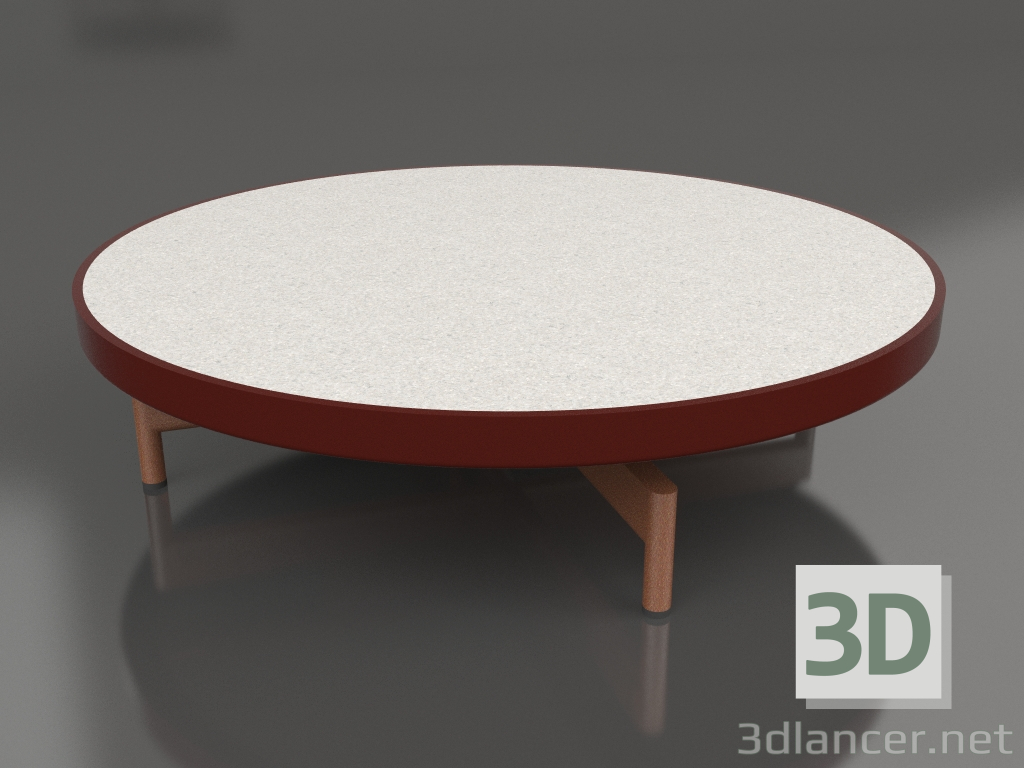 3d model Round coffee table Ø90x22 (Wine red, DEKTON Sirocco) - preview