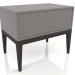 3d model Mesita de noche, chapa de nogal W, lacado gris-beige mate (59,5x39,5x50 cm) - vista previa