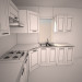 3D Mutfak tarzı minimalizm modeli satın - render