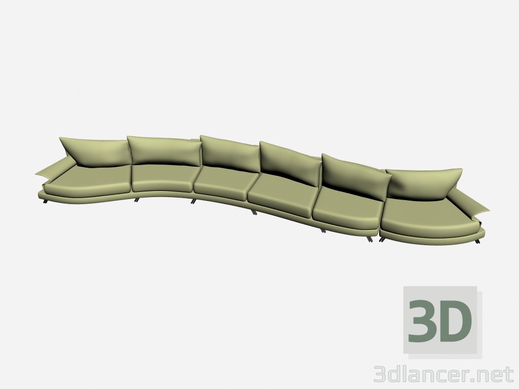 modello 3D Divano Super roy esecuzione speciale 26 - anteprima