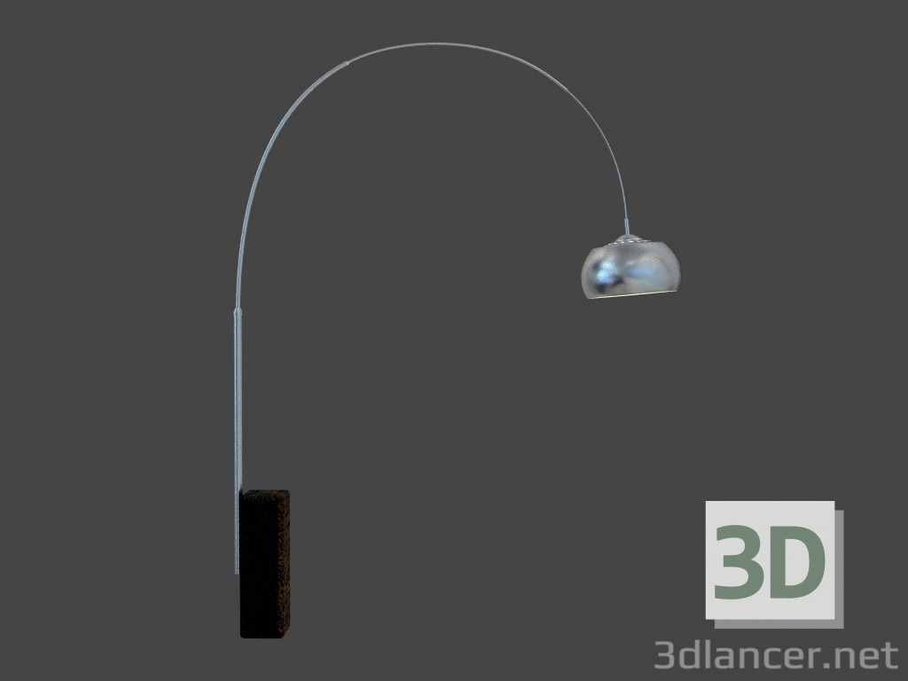 modello 3D Arco Lampada da terra cromo ml030113-1d 1h60vt e27 - anteprima
