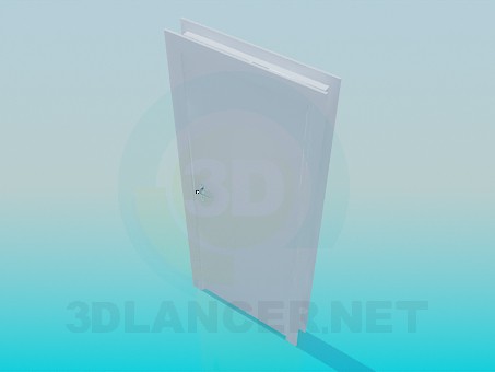 3d модель Дверь офисная – превью 3d модель Дверь офисная – превью