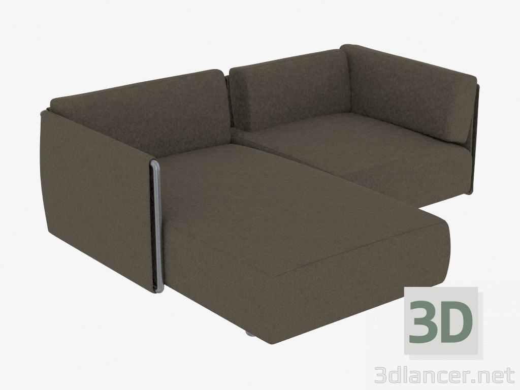 modèle 3D Canapés modulaires Double Fianco terme - preview