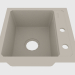 modello 3D Lavello, 1 vasca senza alette per asciugatura - alabastro Zorba (ZQZ A103) - anteprima