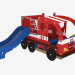 3D modeli Çocuk oyun ekipmanları İtfaiye arabası (5114) - önizleme