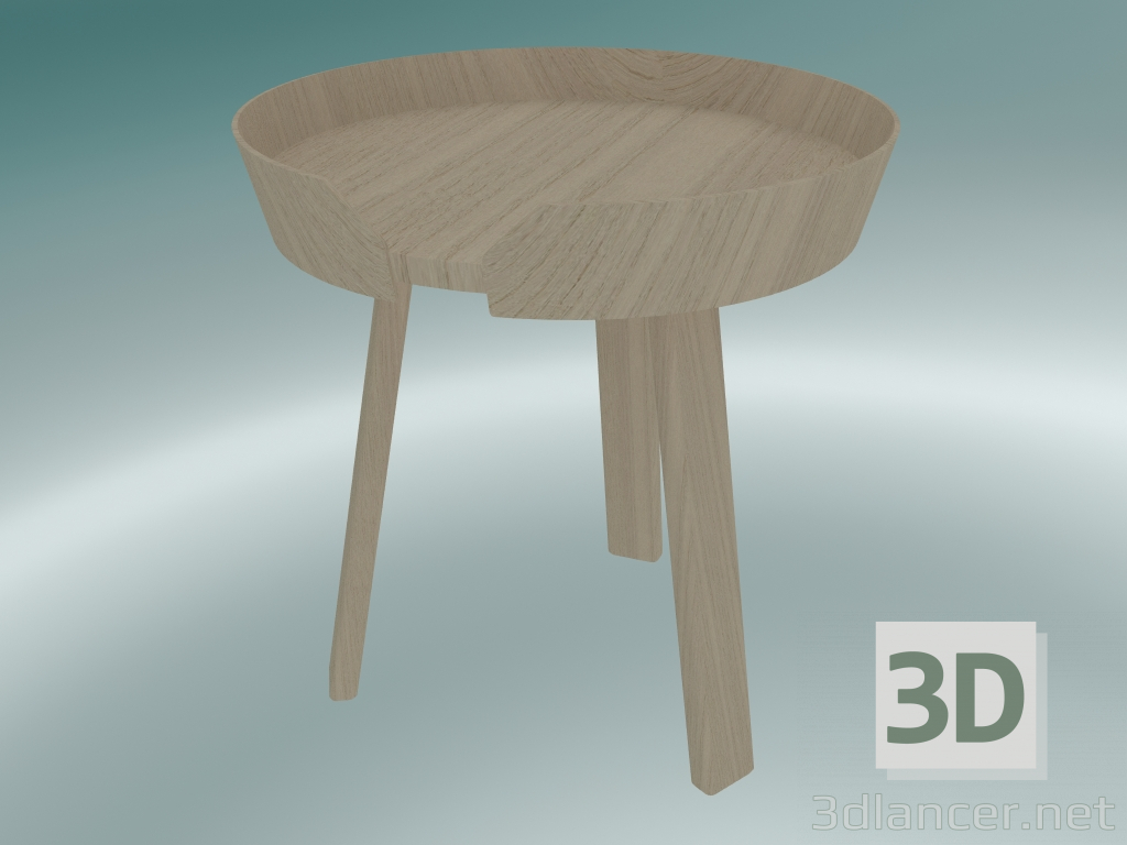 modèle 3D Table basse Around (petite, chêne) - preview