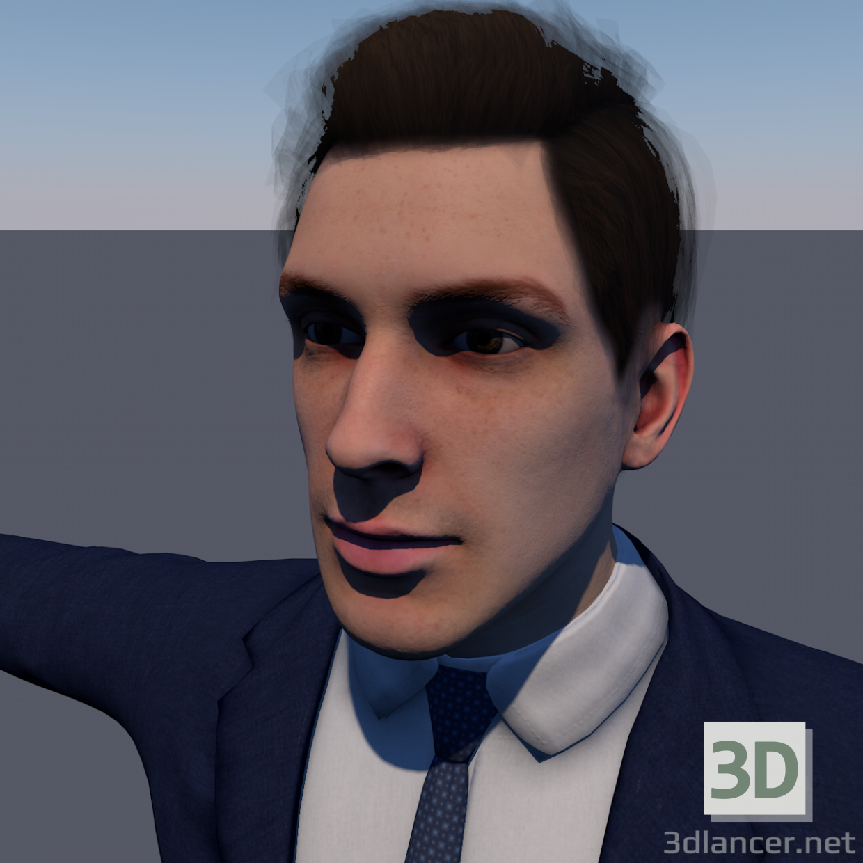 3d Man character Low-poly 3D model model buy - render