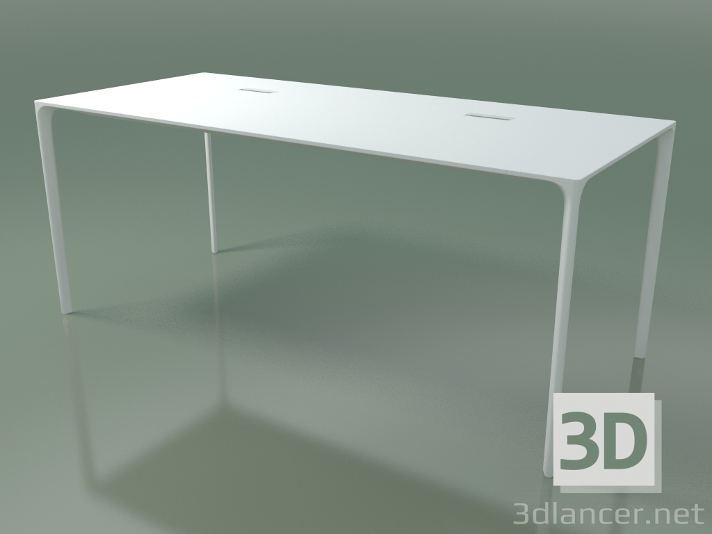 3D modeli Ofis masası dikdörtgen 0815 (H 74 - 79x180 cm, laminat Fenix F01, V12) - önizleme