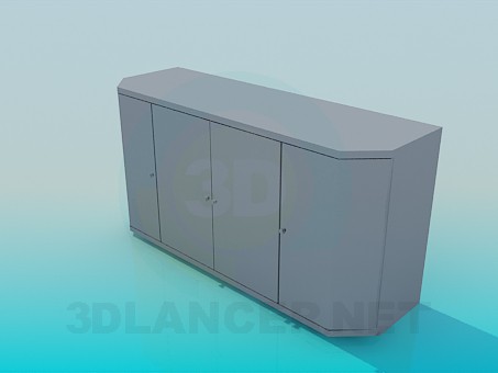 modelo 3D Mesita con 4 puertas - escuchar modelo 3D Mesita con 4 puertas - escuchar
