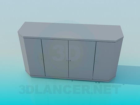 modelo 3D Mesita con 4 puertas - escuchar modelo 3D Mesita con 4 puertas - escuchar