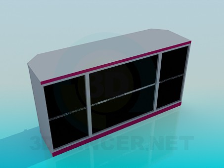 modelo 3D Mesita con 4 puertas - escuchar modelo 3D Mesita con 4 puertas - escuchar