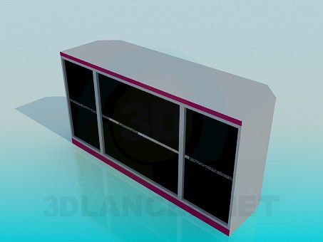 modelo 3D Mesita con 4 puertas - escuchar modelo 3D Mesita con 4 puertas - escuchar
