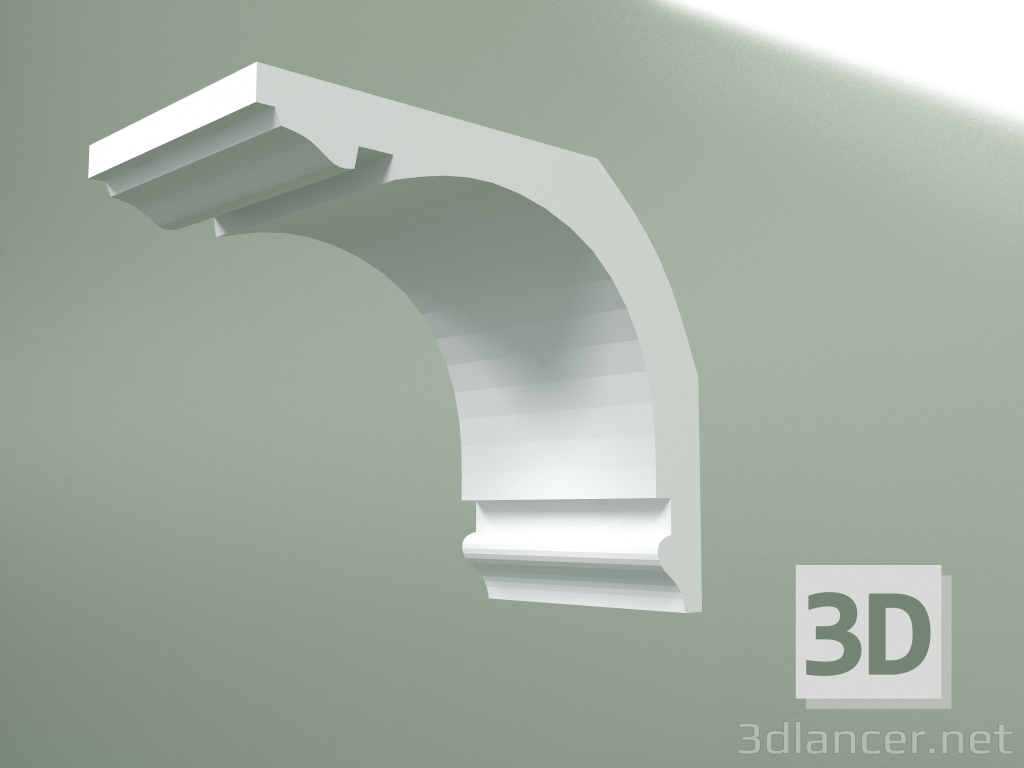 3D modeli Alçı korniş (tavan kaidesi) KT163 - önizleme