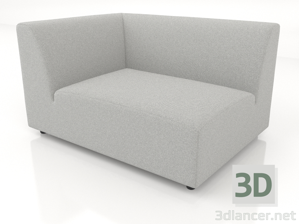 modello 3D Modulo divano angolare (L) asimmetrico sinistro - anteprima
