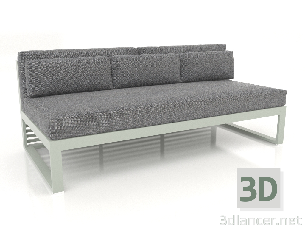 3D Modell Modulares Sofa, Abschnitt 4 (Zementgrau) - Vorschau