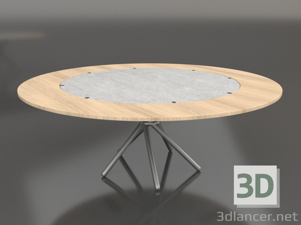 3D modeli Yemek masası Hector 140 (Ekstra Yapraklar Light 140 - 200) - önizleme