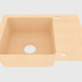 3d model Sink, 1 bowl with a wing for drying - sand Zorba (ZQZ 711A) - preview