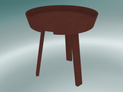 चारों ओर कॉफी टेबल (छोटा, गहरा लाल)