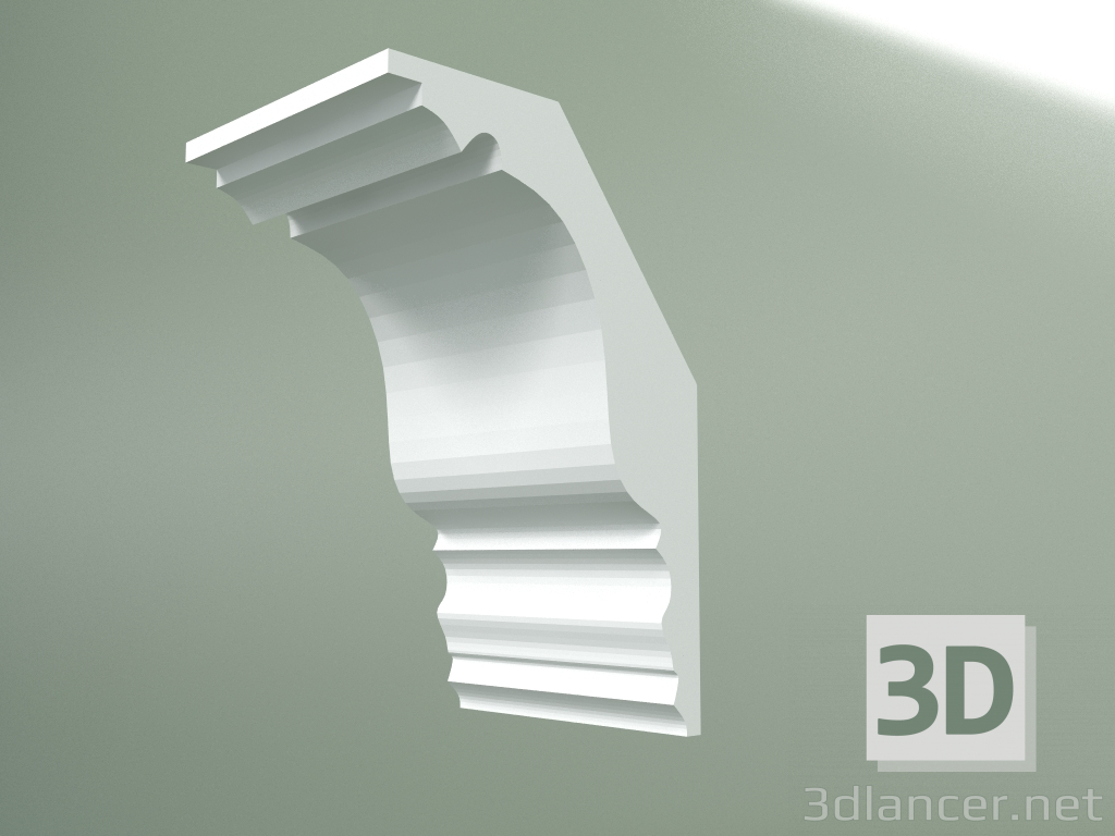 modello 3D Cornicione in gesso (zoccolo a soffitto) KT164 - anteprima