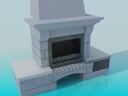 Fireplace with firewood place