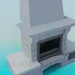 3d model Fireplace with firewood place - preview