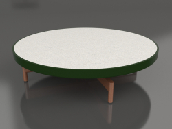 Round coffee table Ø90x22 (Bottle green, DEKTON Sirocco)