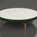 modello 3D Tavolino rotondo Ø90x22 (Verde bottiglia, DEKTON Sirocco) - anteprima