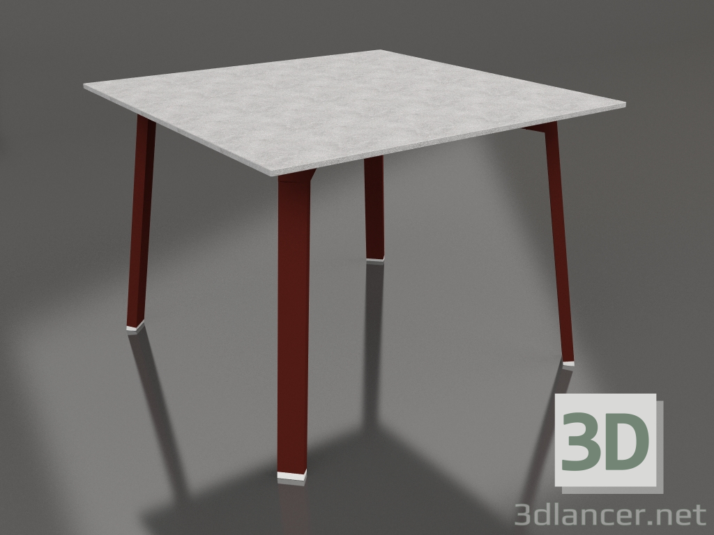 3d model Mesa de comedor 100 (Rojo vino, DEKTON) - vista previa