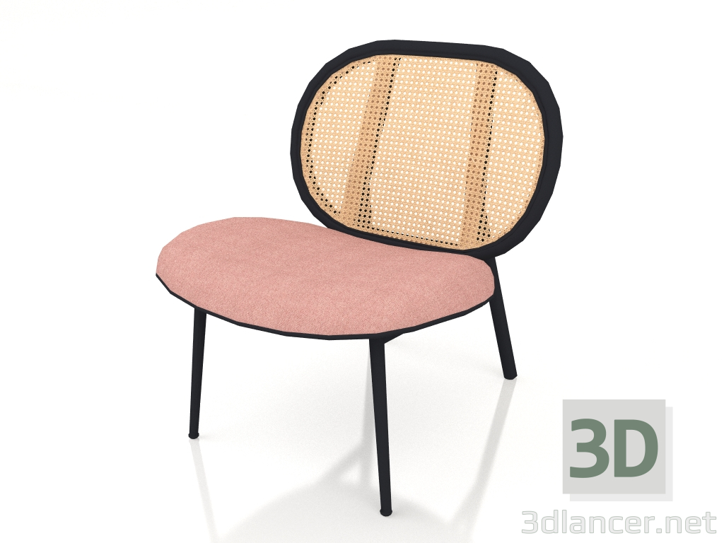 Modelo 3d Cadeira Spike (Natural-Rosa) - preview