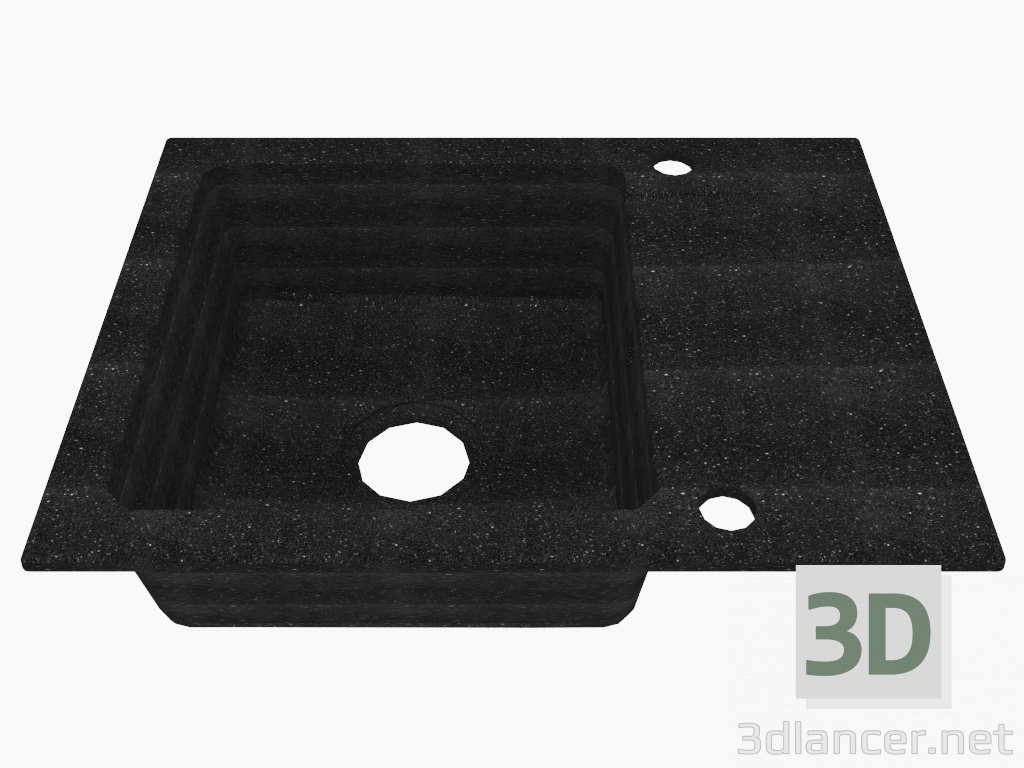 3D modeli Lavabo, kurutma için kanatlı 1 kase - grafit Zorba (ZQZ 211A) - önizleme