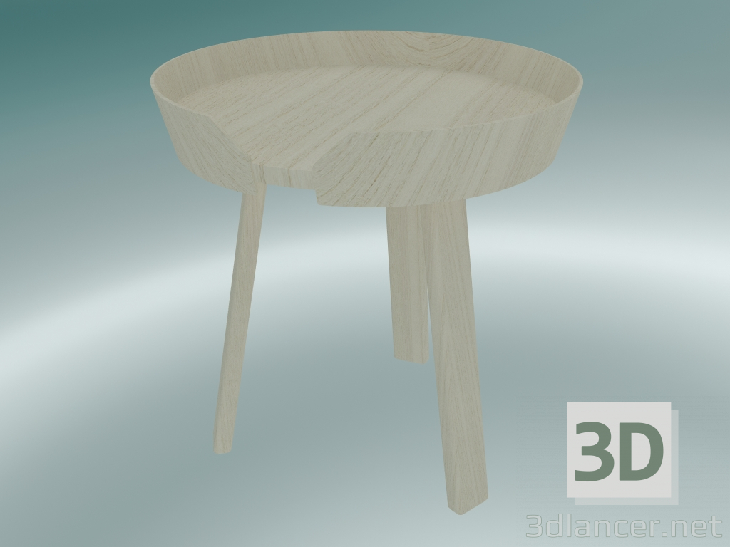 3d model Mesa de café alrededor (pequeña, ceniza) - vista previa