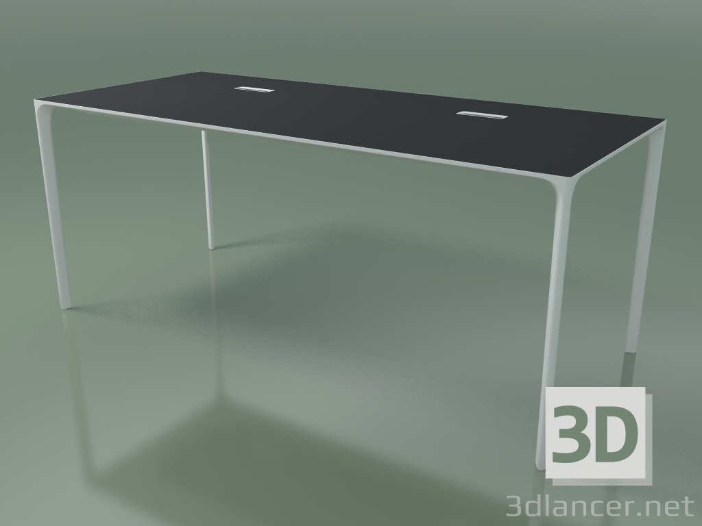 modello 3D Tavolo da ufficio rettangolare 0815 (H 74 - 79x180 cm, laminato Fenix F06, V12) - anteprima