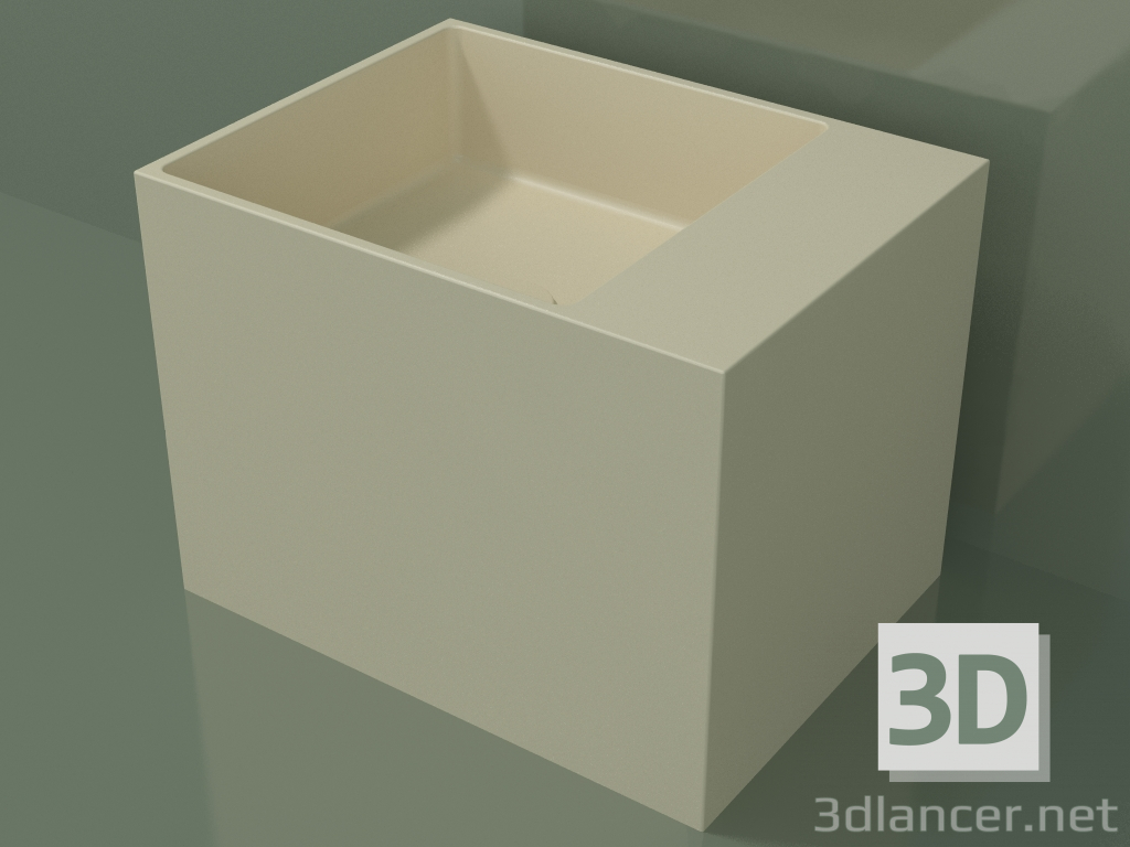 3D Modell Arbeitsplatte Waschbecken (01UN22102, Knochen C39, L 48, P 36, H 36 cm) - Vorschau