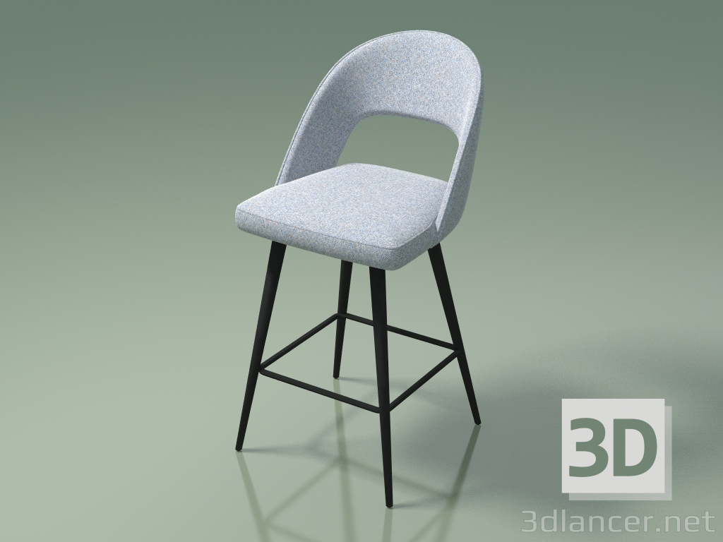 modèle 3D Chaise semi-bar Taylor (bleu) - preview