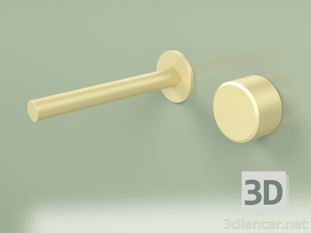 3D Modell Wand-Hydro-Progressivmischer mit Auslauf L 190 mm (16 10, OC) - Vorschau