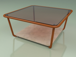 Coffee table 001 (Bronzed Glass, Metal Rust, Farsena Stone)