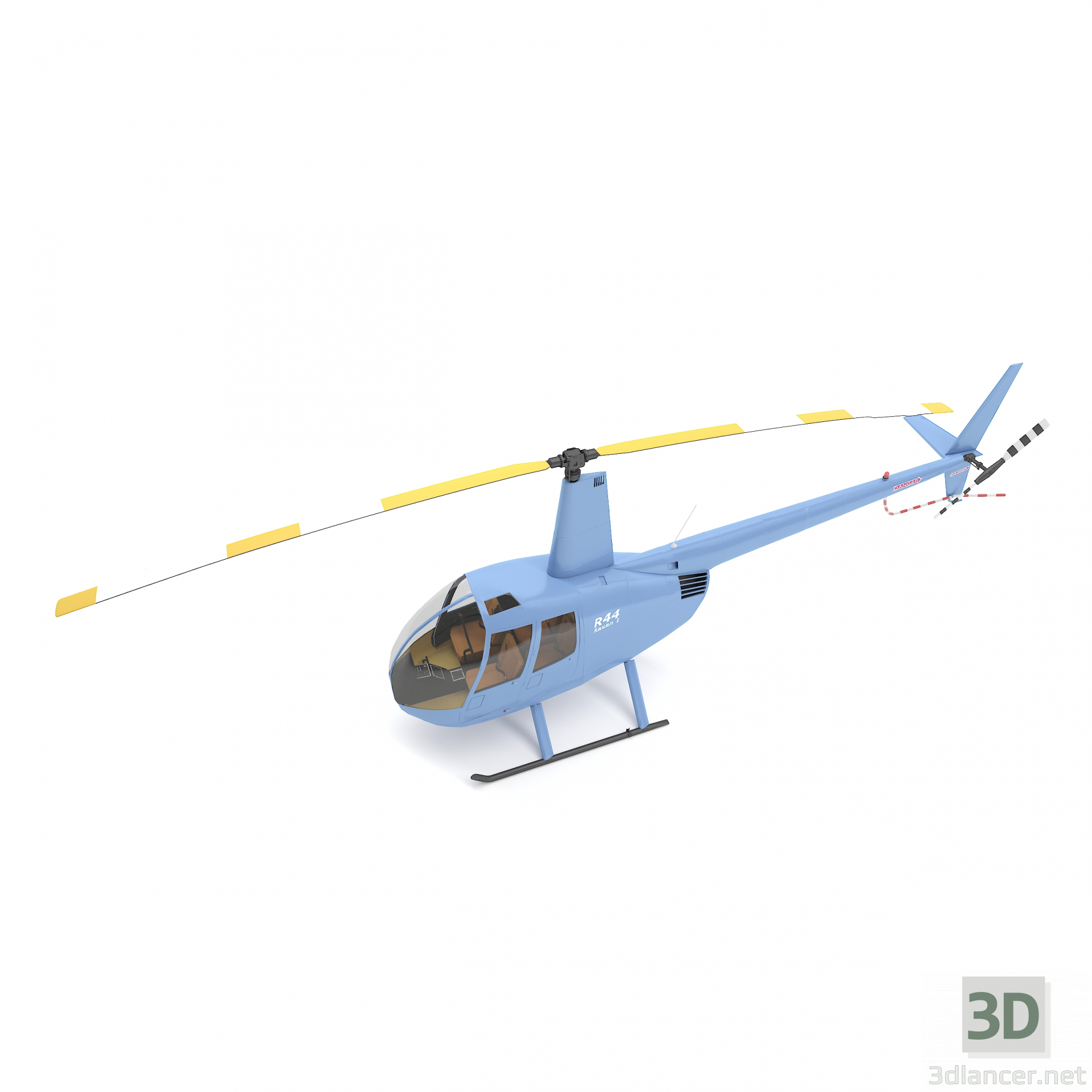 3d Model Helicopter Robinson R44 | 66888 | 3dlancer.net