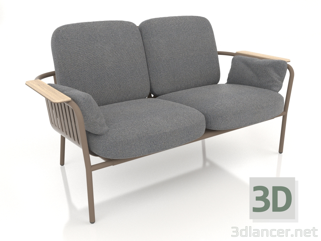 3D Modell 2-Sitzer-Sofa (Bronze) - Vorschau