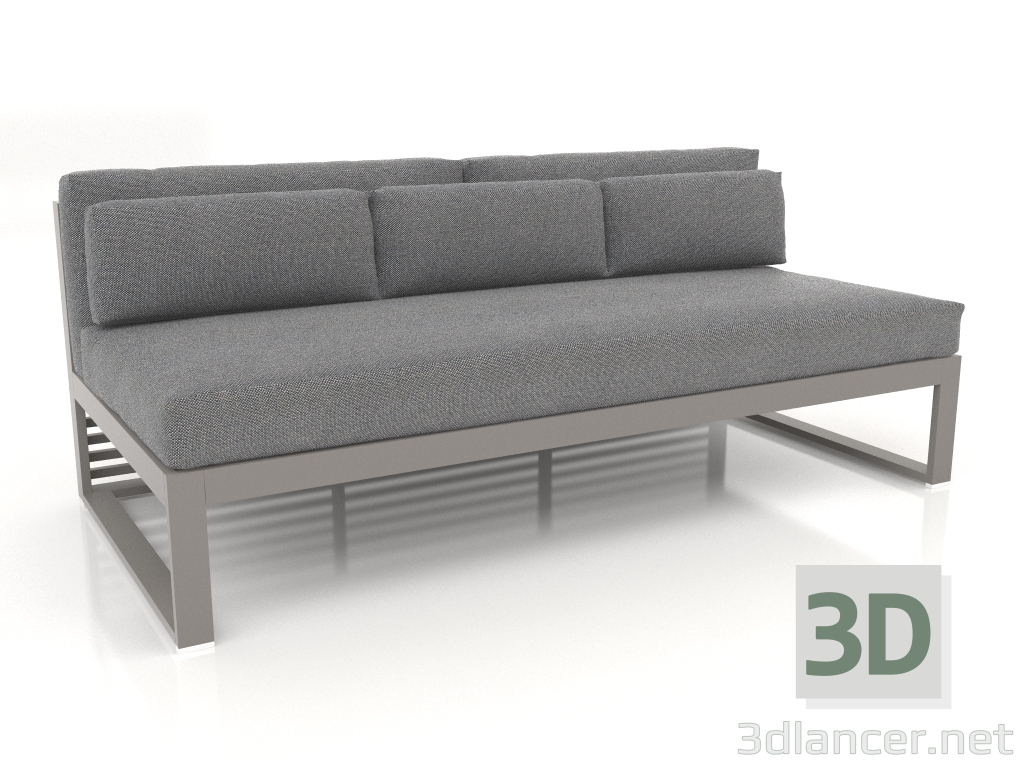 Modelo 3d Sofá modular, seção 4 (cinza quartzo) - preview